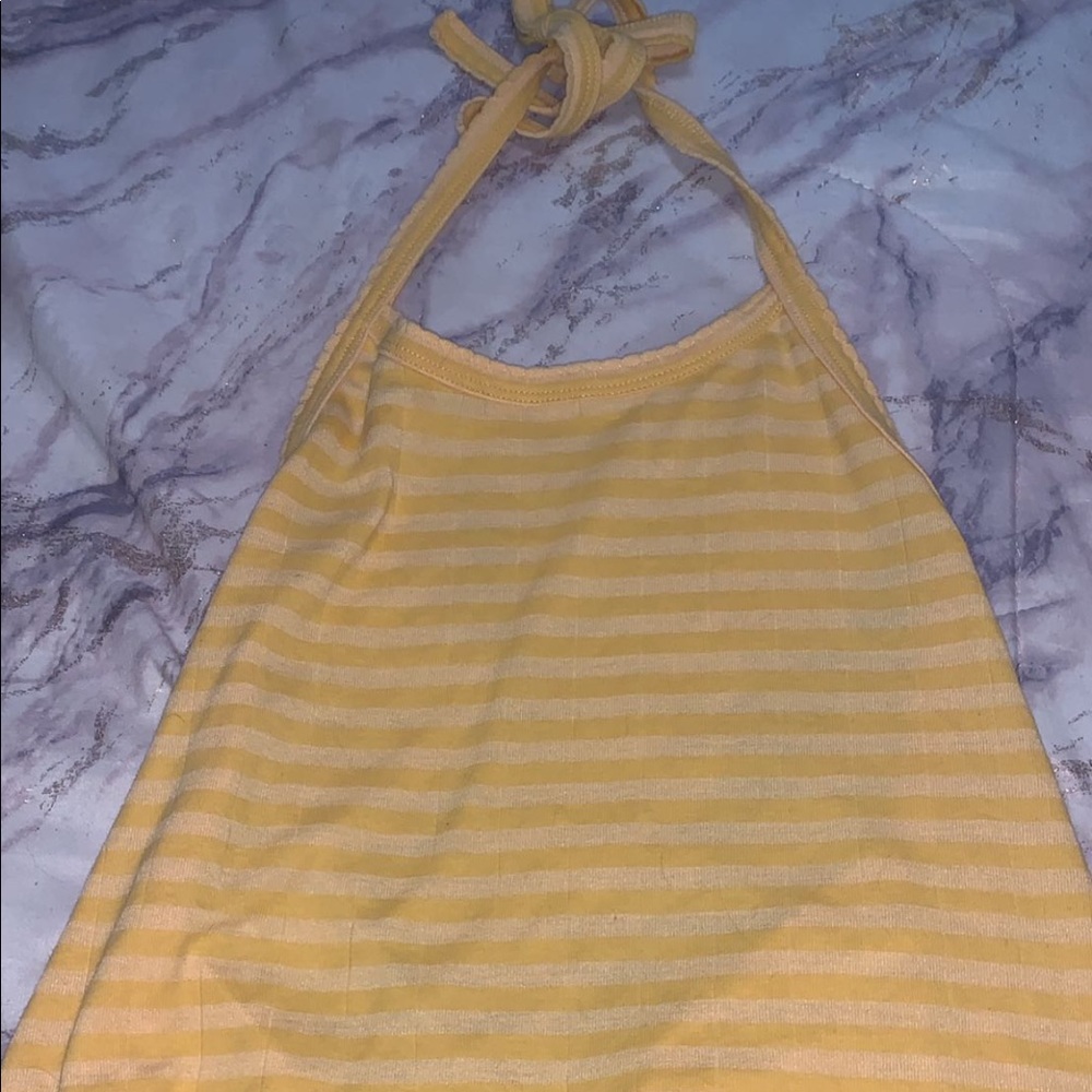Yellow American Eagle crop top